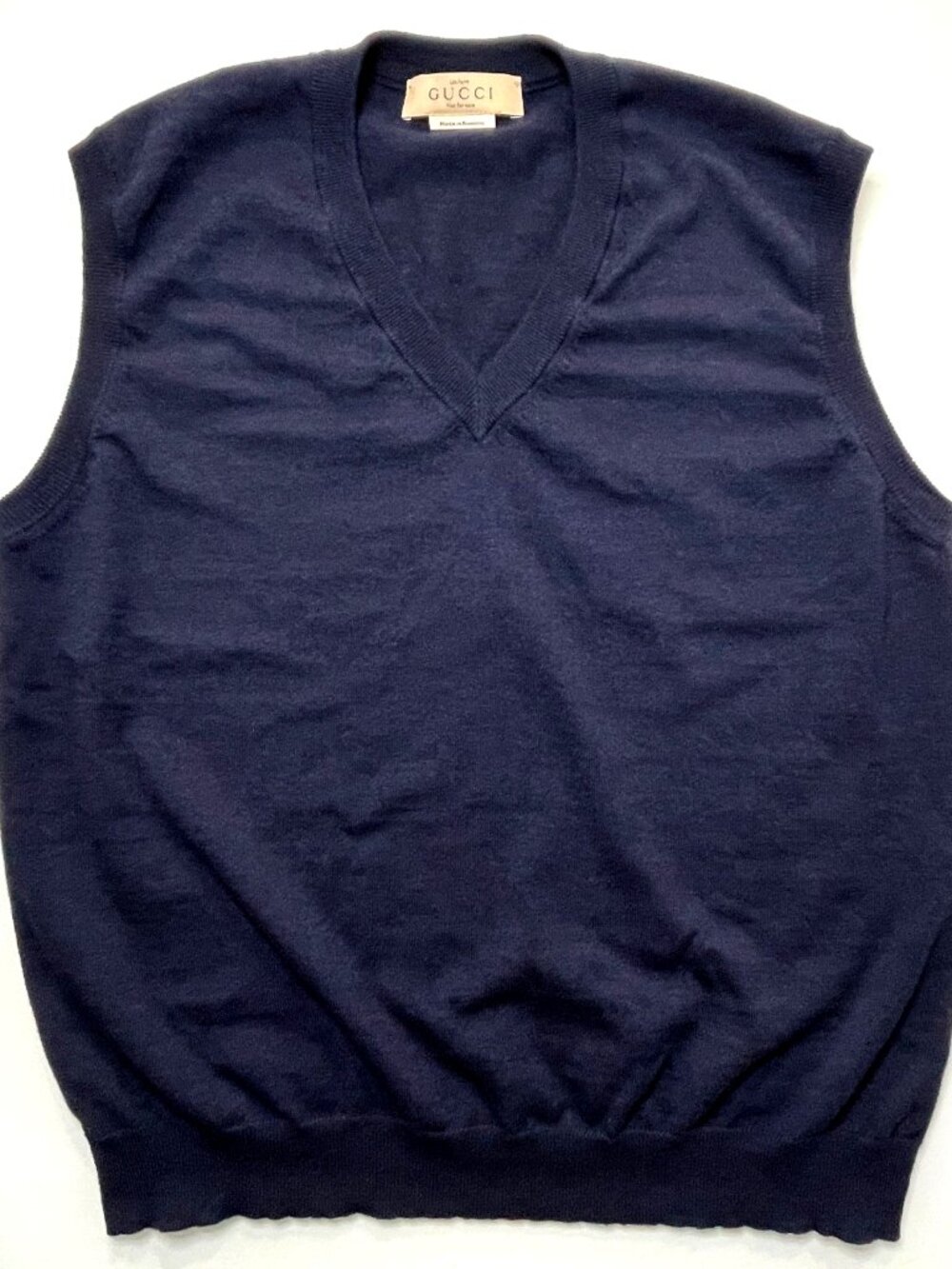 Gucci Navy Uniform Women's Wool Vest Size XL